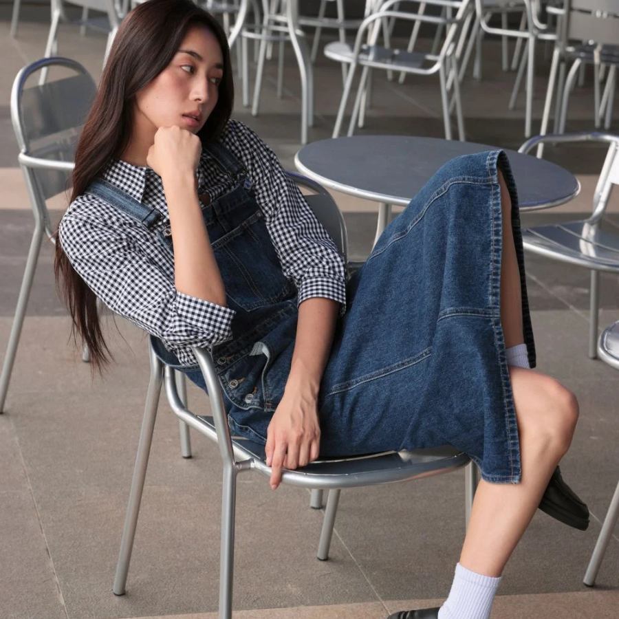 Váy liền quần The Blue Tshirt Miss Overall Dress (OG Blue)