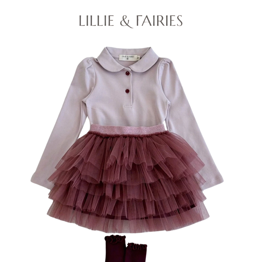 Áo sơ mi cổ lọ Lillie &amp; Fairies Tara dành cho bé gái
