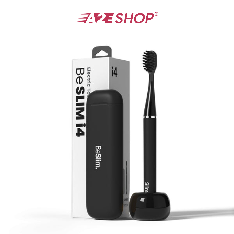 Bàn chải đánh răng điện du lịch Mipow i4 Ultra Slim &amp; Giá đỡ bằng gốm - Nhỏ gọn &amp; Di động khi đi du lịch