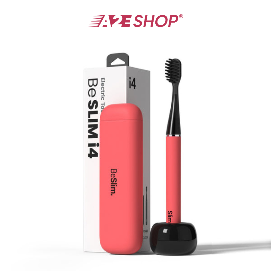 Bàn chải đánh răng điện du lịch Mipow i4 Ultra Slim &amp; Giá đỡ bằng gốm - Nhỏ gọn &amp; Di động khi đi du lịch