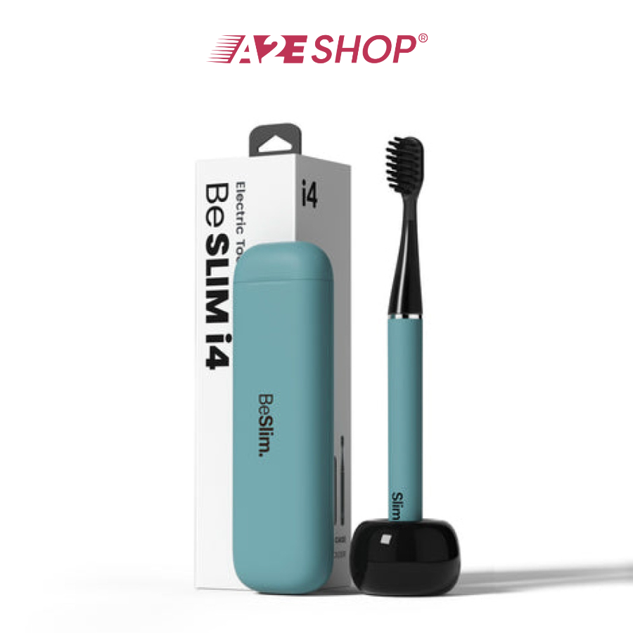 Bàn chải đánh răng điện du lịch Mipow i4 Ultra Slim &amp; Giá đỡ bằng gốm - Nhỏ gọn &amp; Di động khi đi du lịch