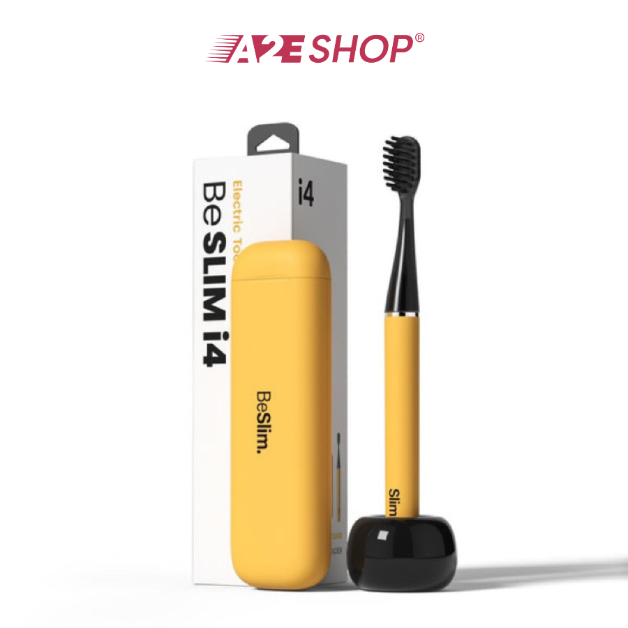 Bàn chải đánh răng điện du lịch Mipow i4 Ultra Slim &amp; Giá đỡ bằng gốm - Nhỏ gọn &amp; Di động khi đi du lịch