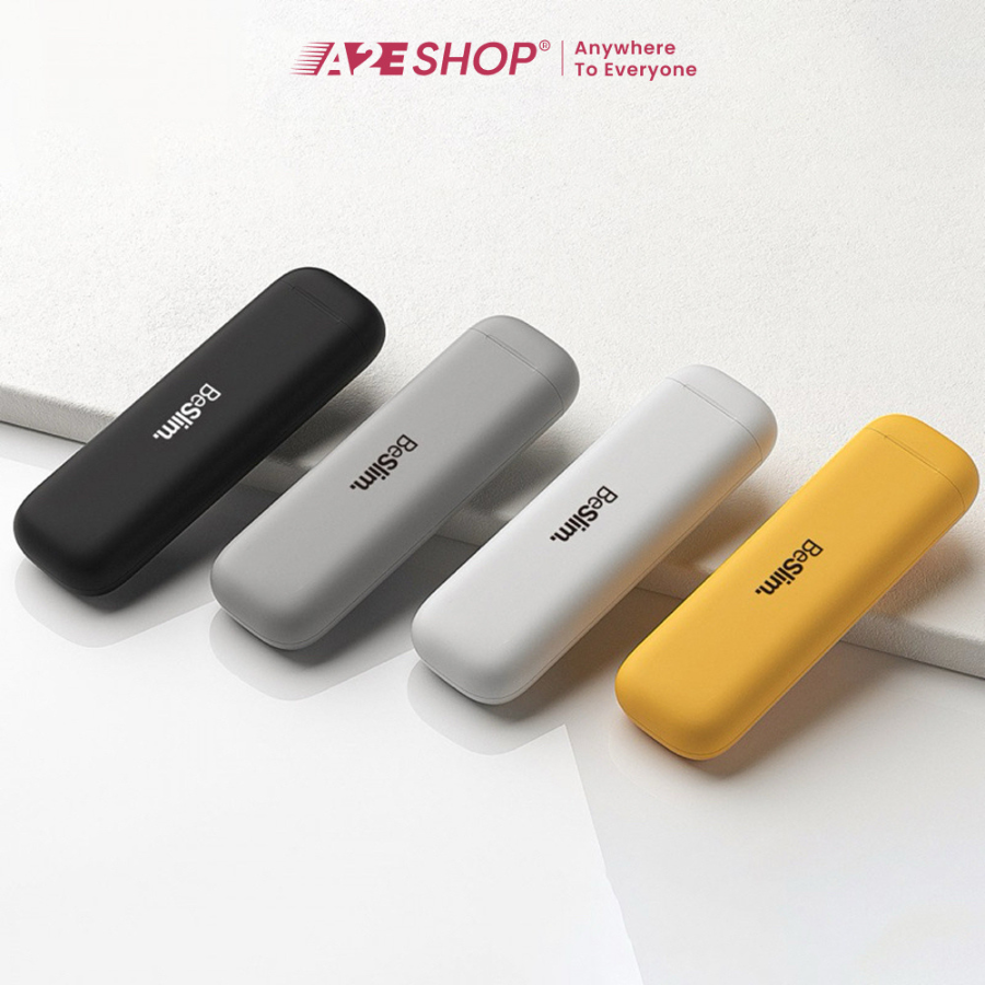 Bàn chải đánh răng điện du lịch Mipow i4 Ultra Slim &amp; Giá đỡ bằng gốm - Nhỏ gọn &amp; Di động khi đi du lịch
