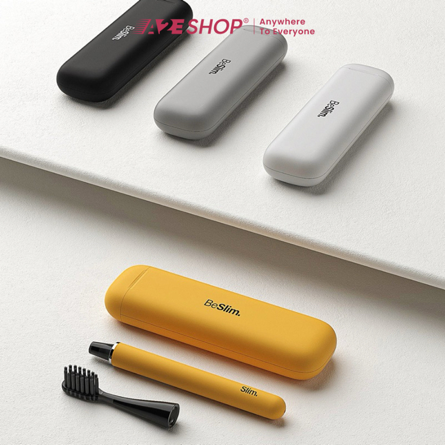 Bàn chải đánh răng điện du lịch Mipow i4 Ultra Slim &amp; Giá đỡ bằng gốm - Nhỏ gọn &amp; Di động khi đi du lịch