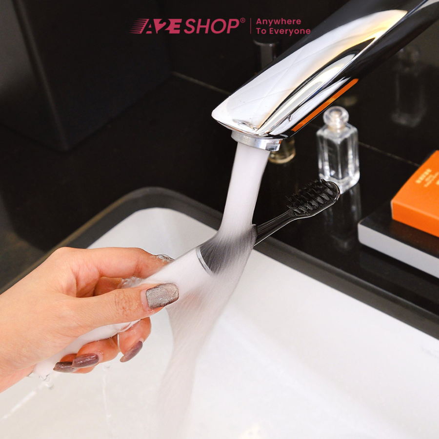 Bàn chải đánh răng điện du lịch Mipow i4 Ultra Slim &amp; Giá đỡ bằng gốm - Nhỏ gọn &amp; Di động khi đi du lịch