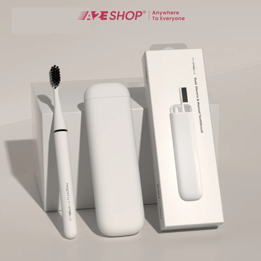 Bộ bàn chải điện du lịch Mipow Ultra Slim với 4 đầu bàn chải - Tiện lợi khi đi du lịch