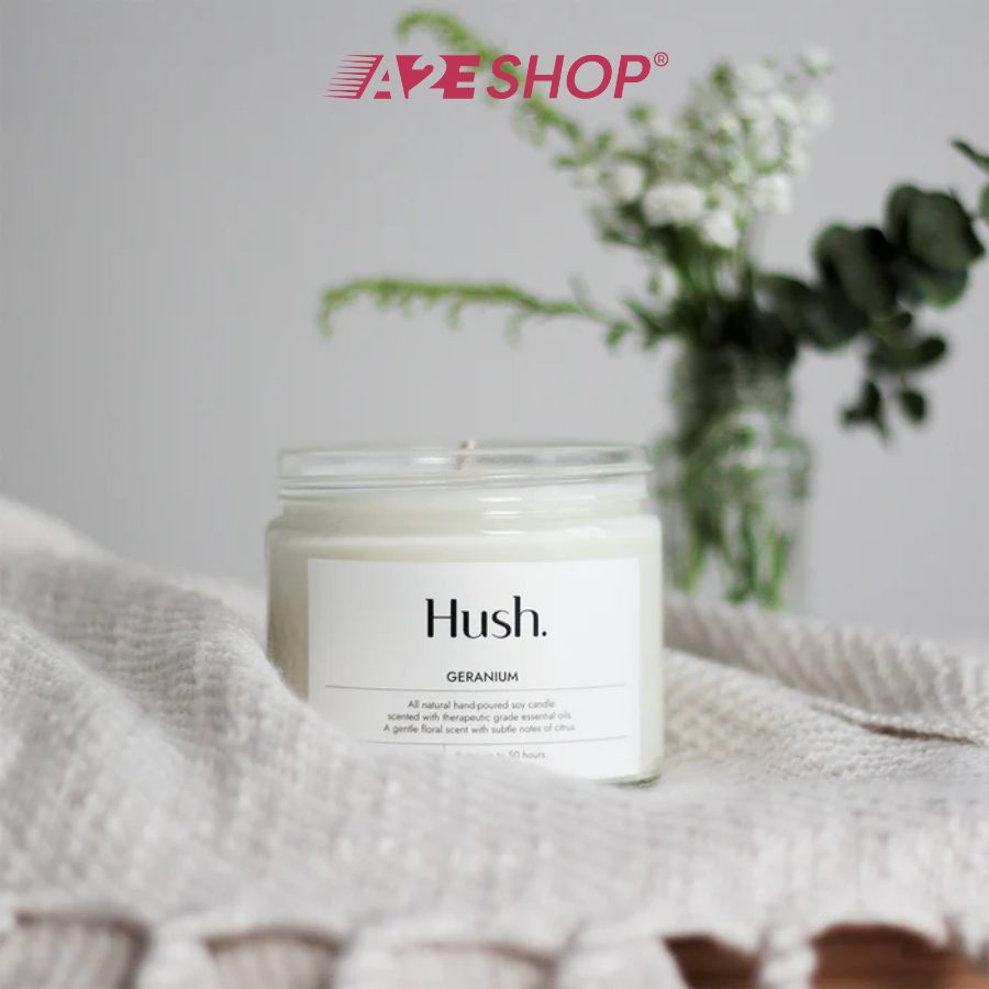 Nến tinh dầu Hush Candle - Hương hoa oải hương và phong lữ