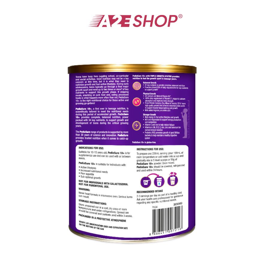 Sữa Abbott PediaSure 10+ (800g)