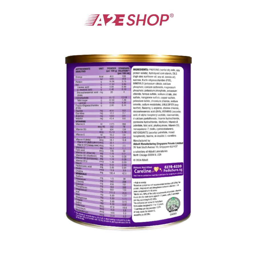 Sữa Abbott PediaSure 10+ (800g)