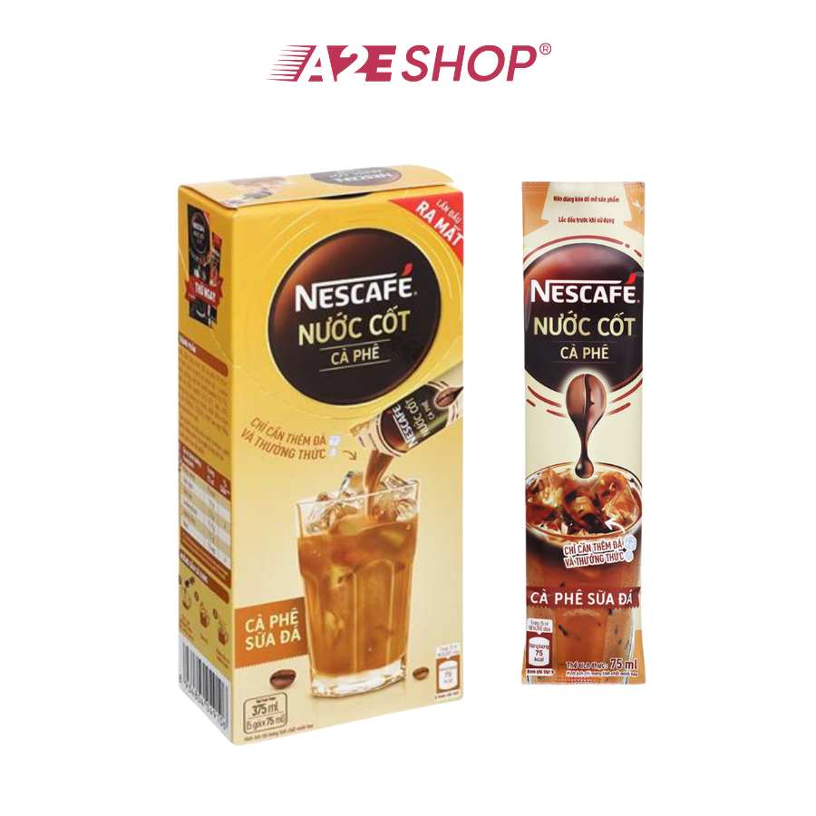 NESCAFÉ Coffee Concentrate - Cà phê sữa đá (Hộp 5 gói)