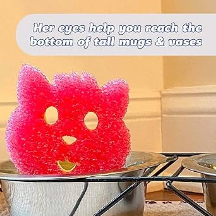Scrub Daddy Dog/Cat Sponge – Special Edition, Cute Pet Design, Dual Texture