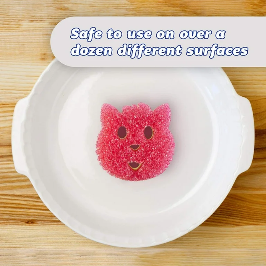 Scrub Daddy Dog/Cat Sponge – Special Edition, Cute Pet Design, Dual Texture