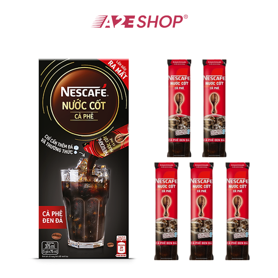 NESCAFÉ Coffee Concentrate - Cà phê đen đá (Hộp 5 gói)