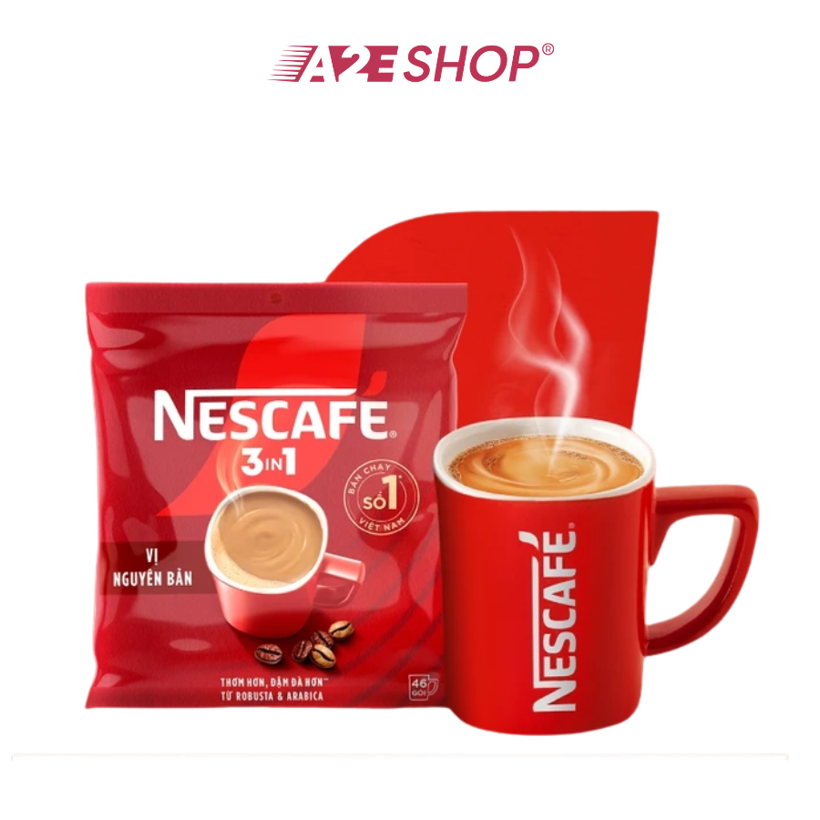 NESCAFÉ 3 trong 1 Hương vị nguyên bản (Gói 46 gói x 16g)