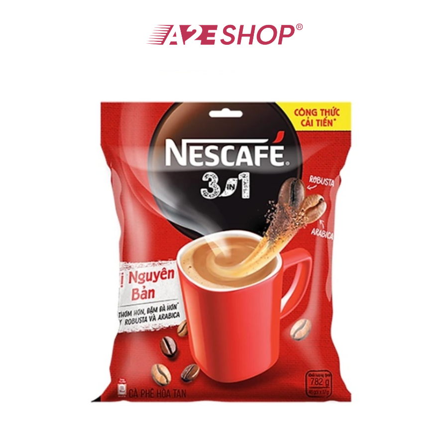 NESCAFÉ 3 trong 1 Hương vị nguyên bản (Gói 46 gói x 16g)