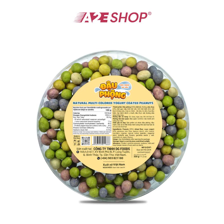 DGfoods Yogurt Peanuts - Thuần chay, Bổ dưỡng, Quà tặng tự nhiên