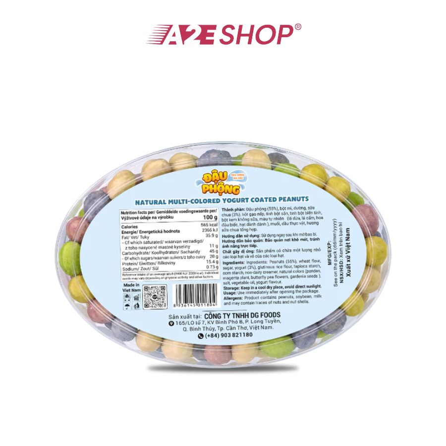 DGfoods Yogurt Peanuts - Thuần chay, Bổ dưỡng, Quà tặng tự nhiên