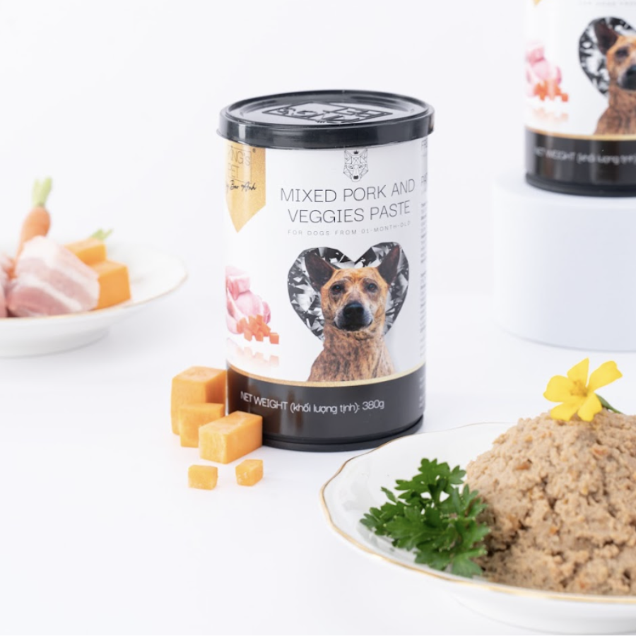 Pate đóng hộp King's Pet – Thịt heo và rau củ – 380g