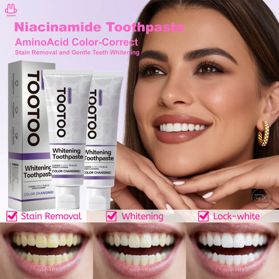 Niacinamide Whitening Toothpaste for Stain Removal – 120g