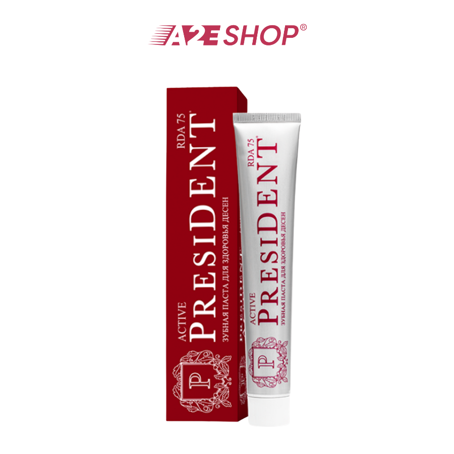 Kem đánh răng President dòng Classic 75g – Làm trắng, hơi thở thơm mát