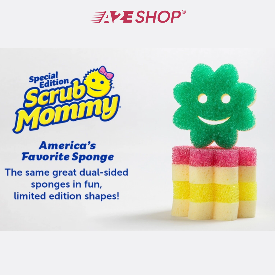 Bọt biển Scrub Mommy hình Bông Hoa – Bộ 3 cái