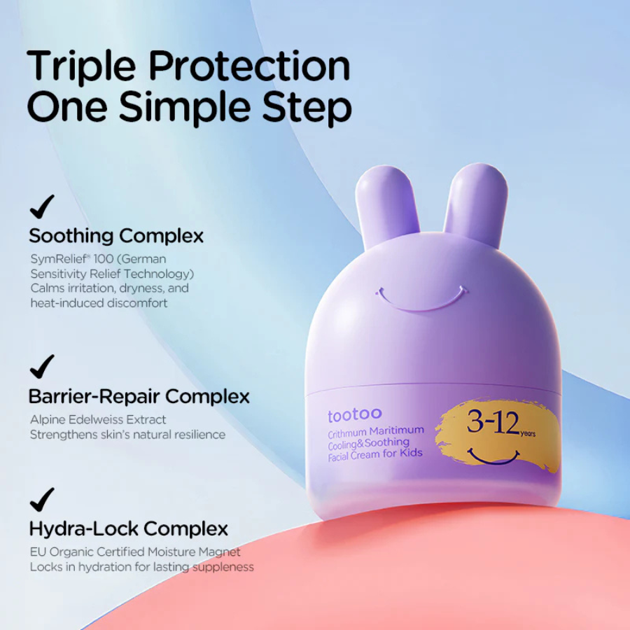 Cooling & Soothing Facial Cream for Kids (3–12 Years) – Crithmum Maritimum – 45g