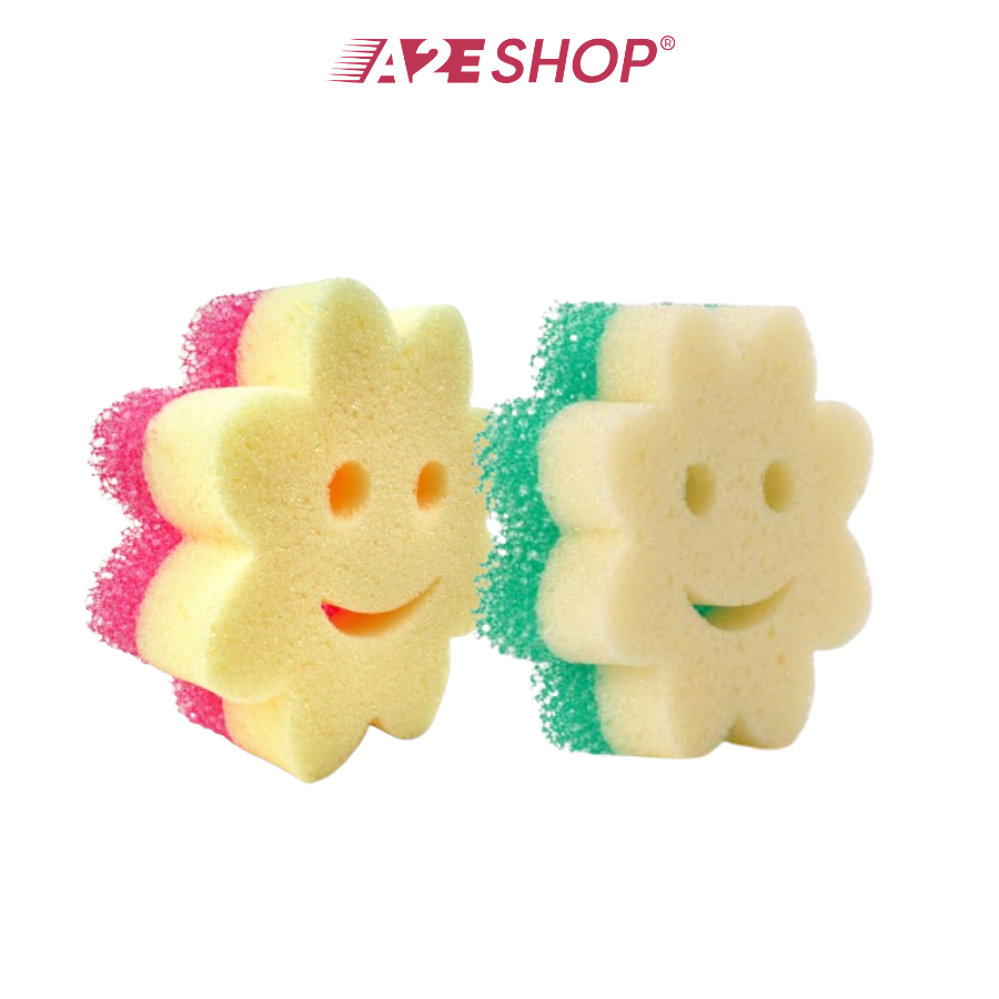 Bọt biển Scrub Mommy hình Bông Hoa – Bộ 3 cái