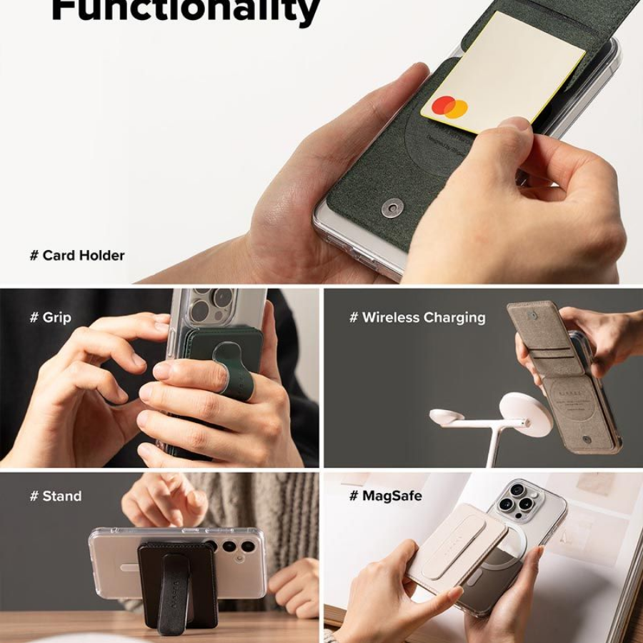 Ringke Slide Grip Wallet Magnetic – Phone Card Holder & Stand