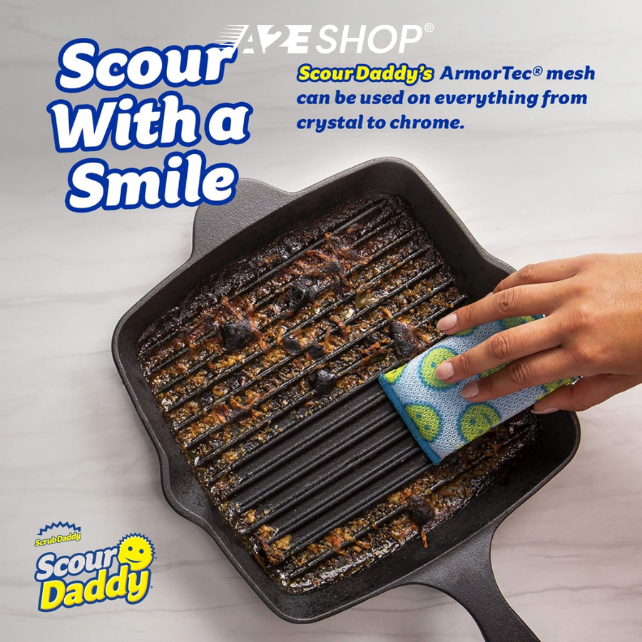 Bộ 3 miếng chà sàn lưới thép Scour Daddy