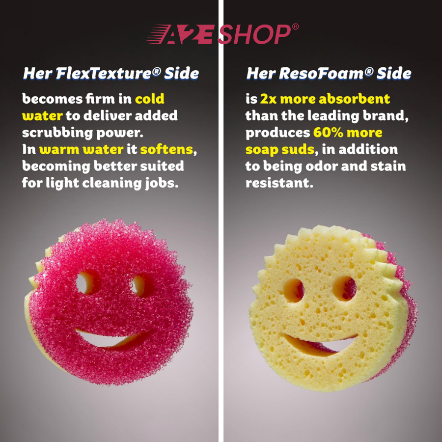 Scrub Daddy/Mommy Sponge – Original Dual-Sided Smile Sponge