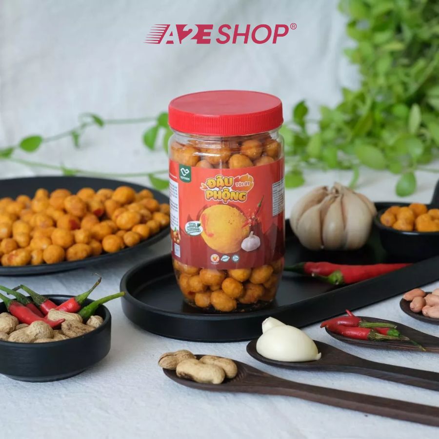 Đậu phộng tỏi ớt DGfoods - Món ăn thuần chay, món ăn nhẹ lành mạnh, ý tưởng quà tặng tự nhiên