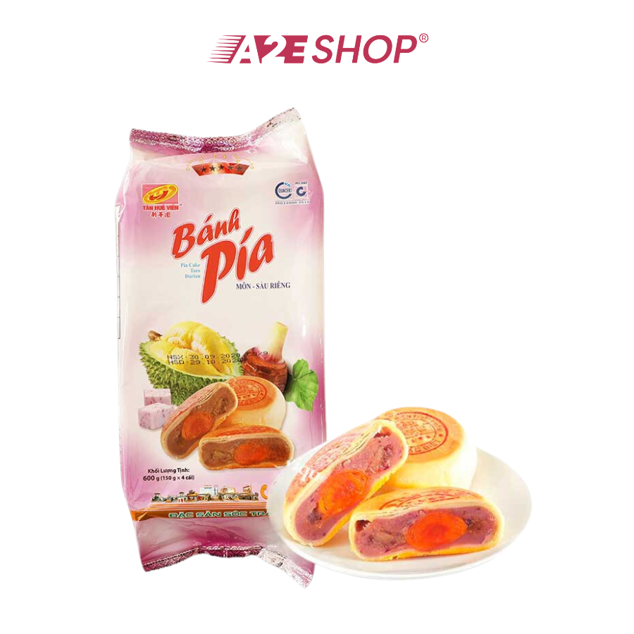 Vietnam's Durian and Taro flavoured Pia Cake - Tan Hue Vien (600 gr)