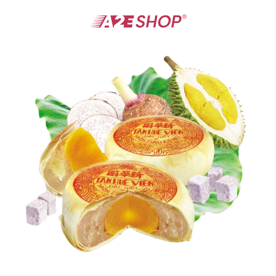 Vietnam's Durian and Taro flavoured Pia Cake - Tan Hue Vien (600 gr)