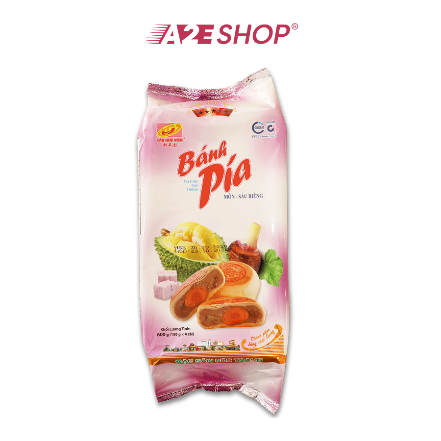 Vietnam's Durian and Taro flavoured Pia Cake - Tan Hue Vien (600 gr)