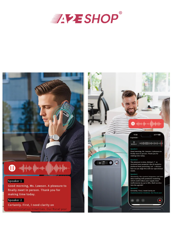 Valore AI Voice Recorder (AI-003) - Grey