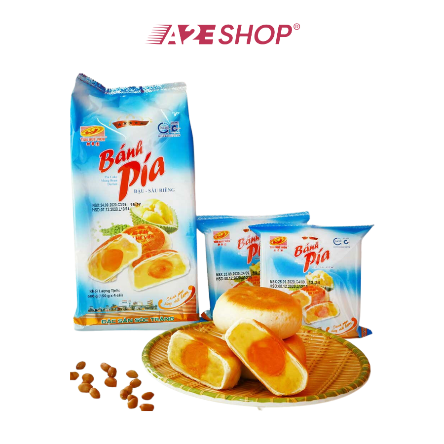 Bánh Pía Trứng Muối Sầu Riêng Việt Nam - Tân Huê Viên (600 gr)