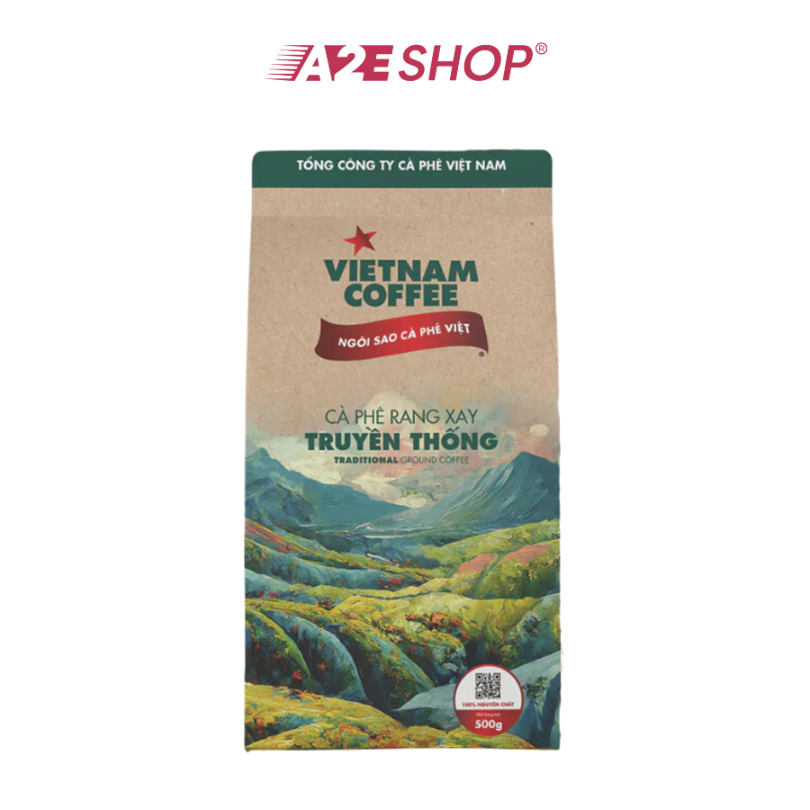 Cà phê rang xay Robusta nguyên chất 100% Việt Nam (500g)