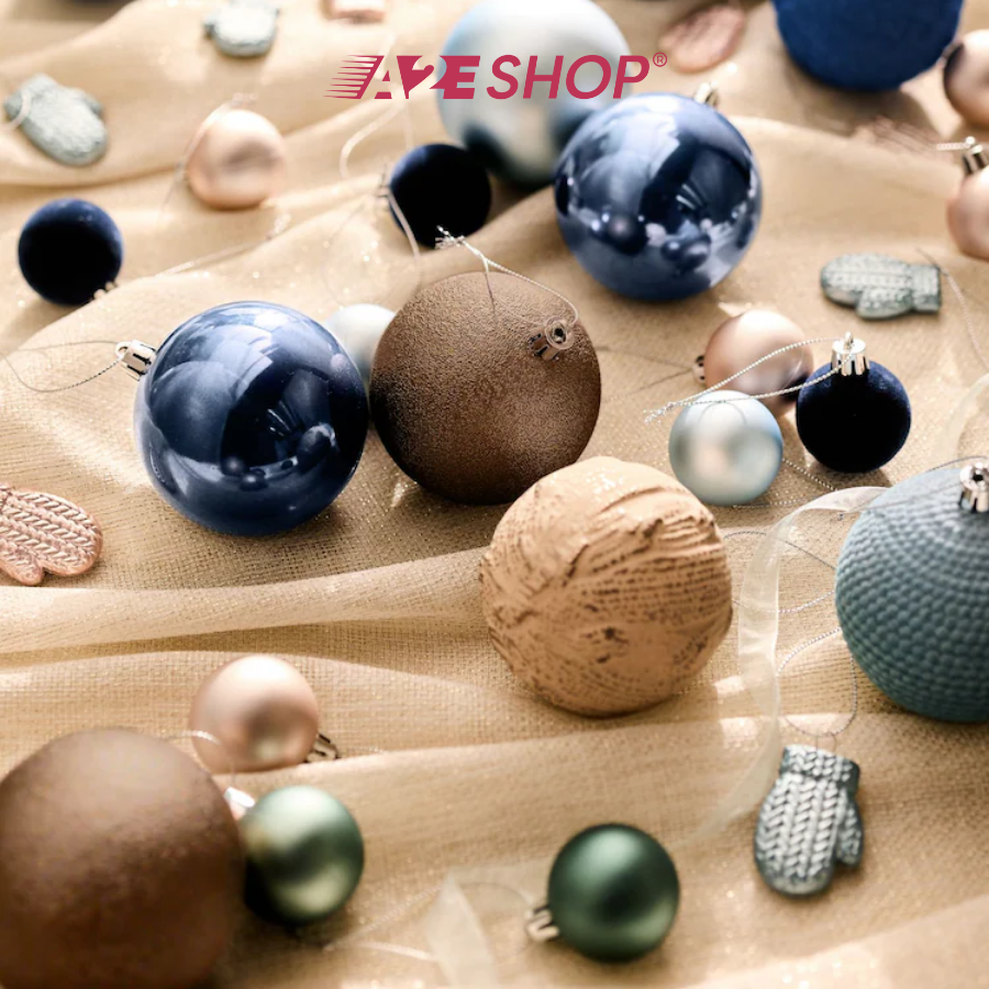 50-Pack Christmas Baubles – Shatterproof Tree Ornaments