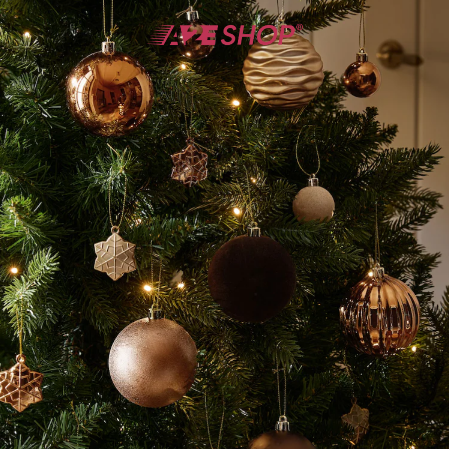 50-Pack Christmas Baubles – Shatterproof Tree Ornaments