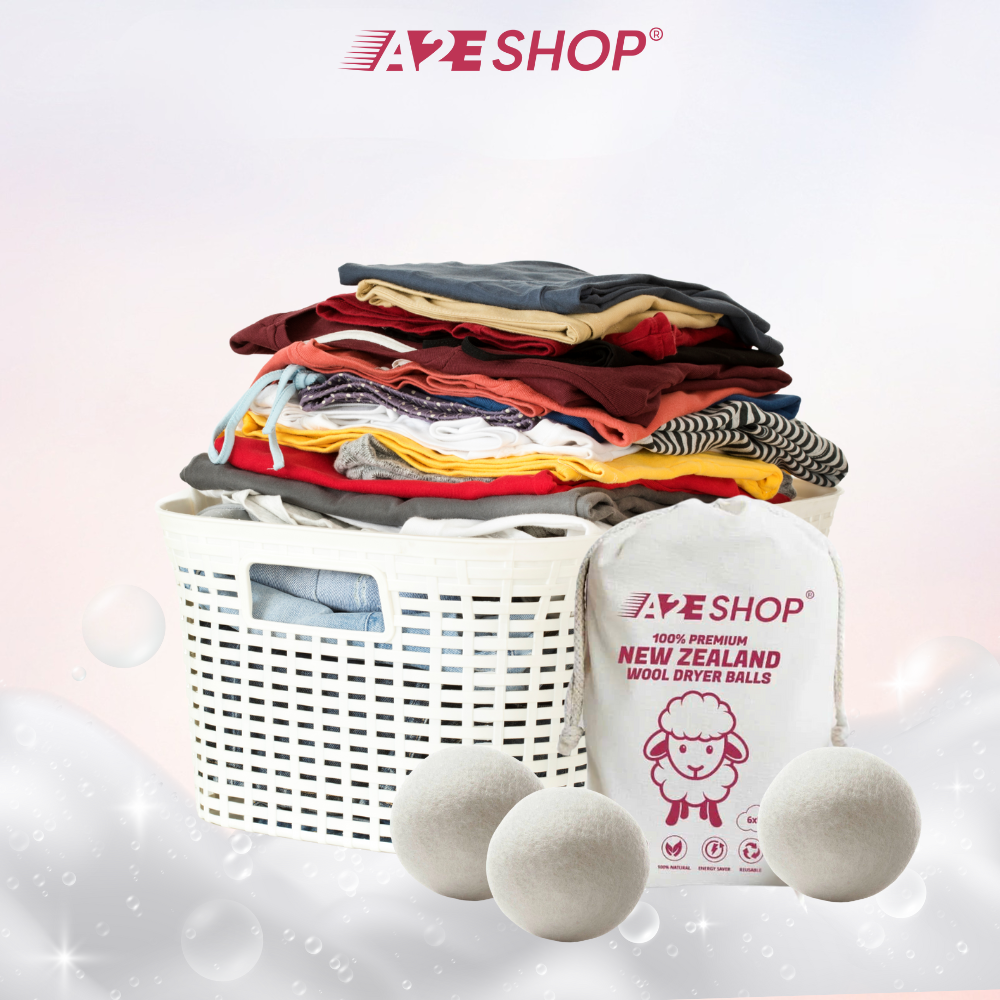 Bóng len sấy quần áo | Làm mềm vải, tăng tốc độ sấy, giảm tĩnh điện, khử mùi, có thể tái sử dụng