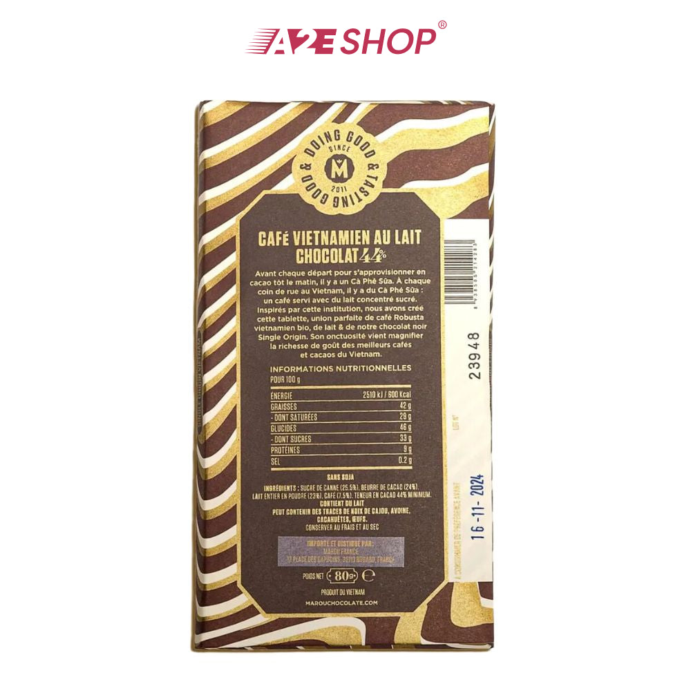 Ca Phe Sua Bar – 80g Maison Marou Chocolate