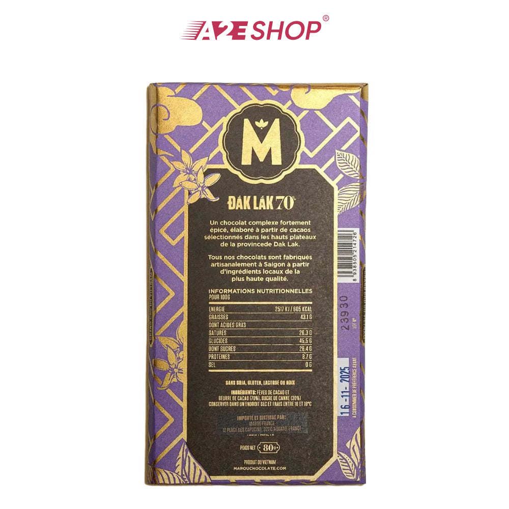 [MAISON MAROU] Đắc Lắk 70% Single Origin and Napolitan Version Chocolate