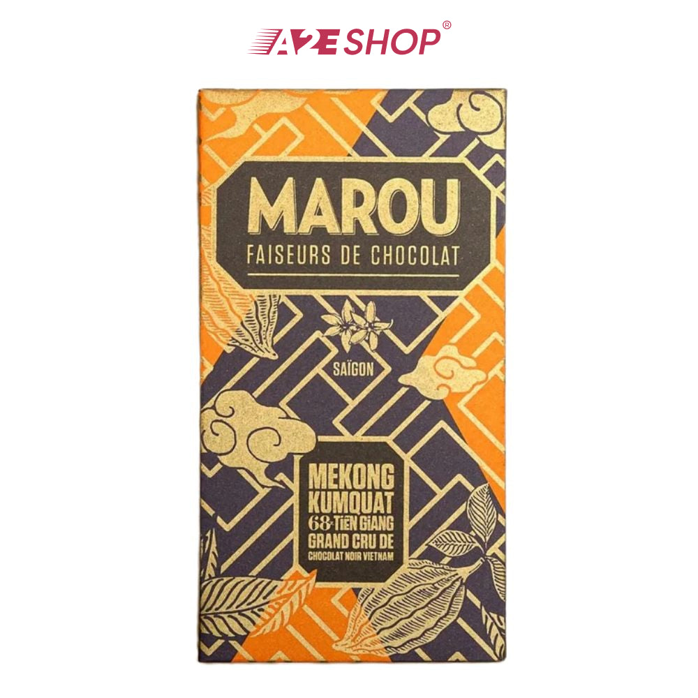 [MAISON MAROU] Quất Cửu Long Tiền Giang 68% - 80g Sôcôla 
