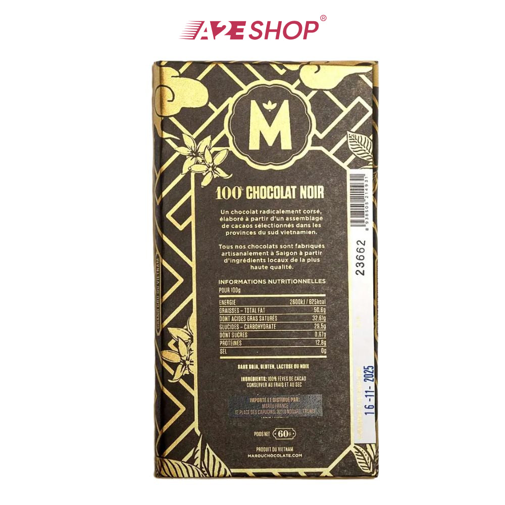 [MAISON MAROU] Xuất xứ Việt Nam 100% Socola 60g