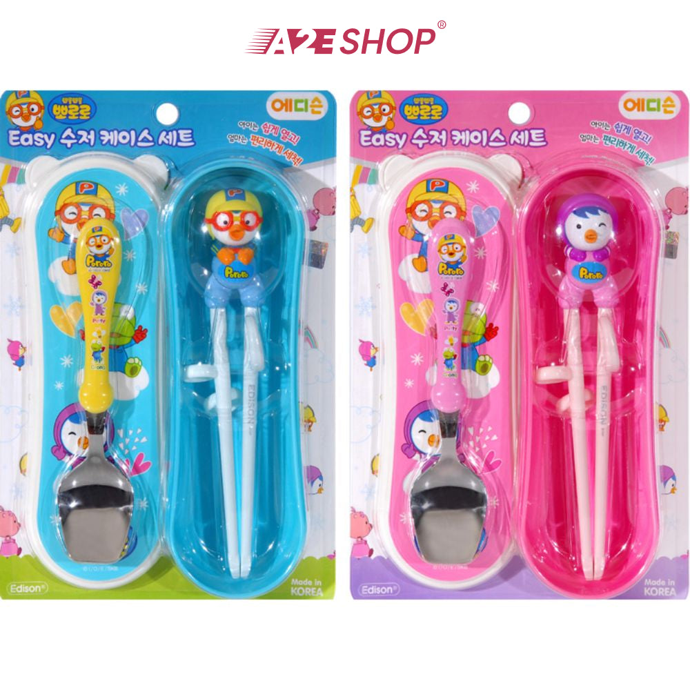 Baby Spoon and chopstick set with Pororo patterns - Edison