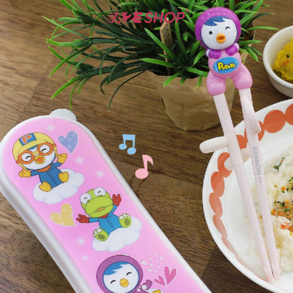 Baby Spoon and chopstick set with Pororo patterns - Edison