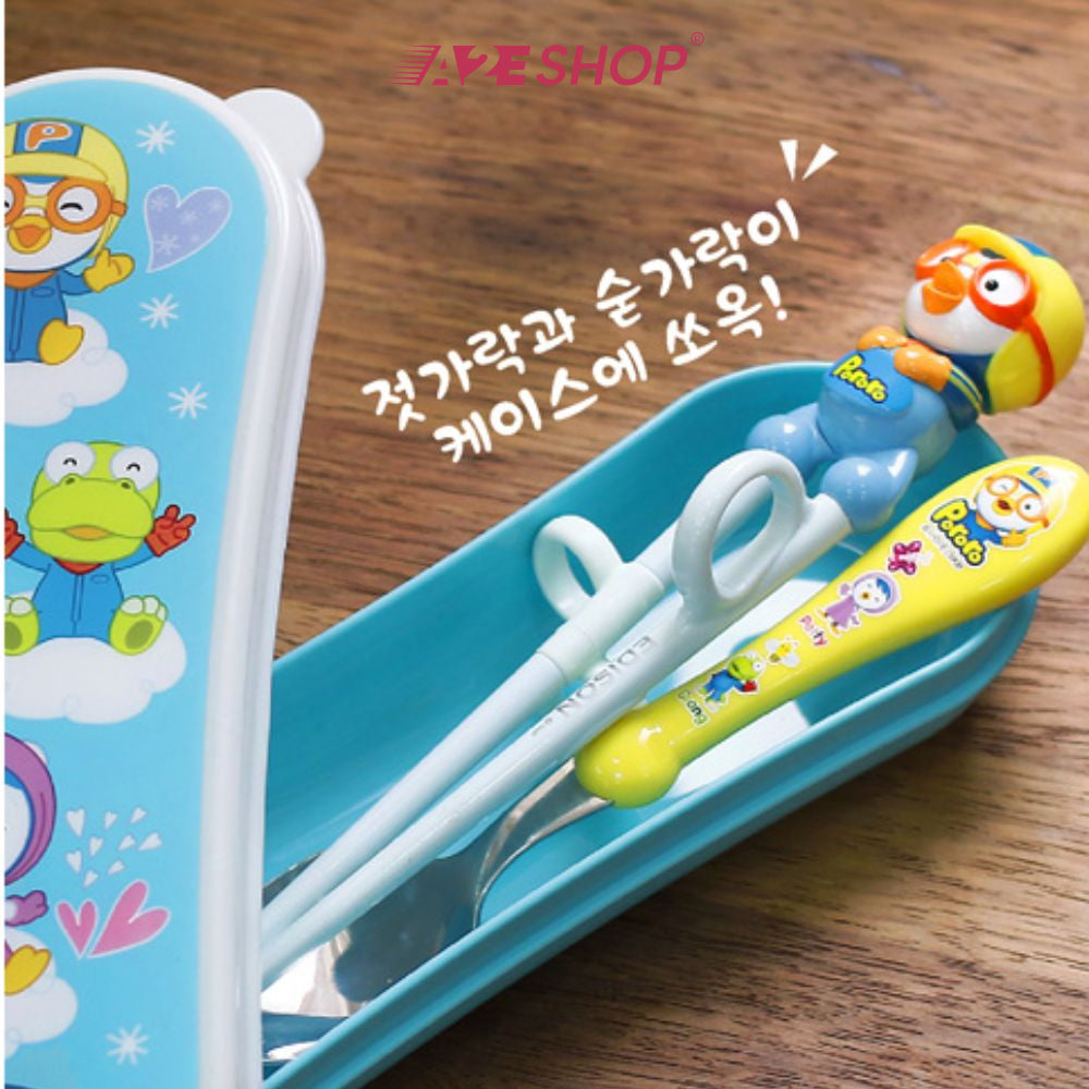 Baby Spoon and chopstick set with Pororo patterns - Edison
